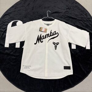 Kobe Bryant x Nike “Mamba” White and Black Special Edition Baseball Jersey